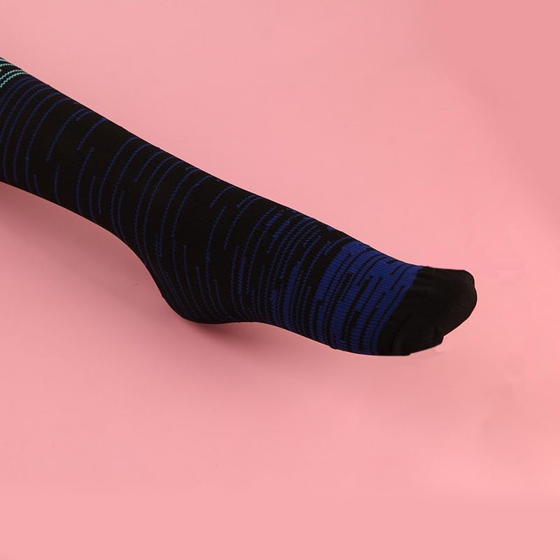 NOIAFZY 6-Pack Unisex Sports Compression Socks - 75% Polyester 25% Elastane Long Tube Socks for Fitness, Running, Cycling - Image 4